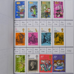 Lot de timbres de Grande Bretagne 1862-1996 oblitérés en 5 carnets à choix.