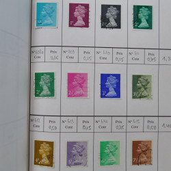 Lot de timbres de Grande Bretagne 1862-1996 oblitérés en 5 carnets à choix.