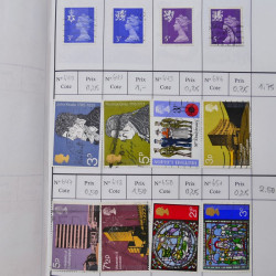 Lot de timbres de Grande Bretagne 1862-1996 oblitérés en 5 carnets à choix.