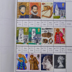 Lot de timbres de Grande Bretagne 1862-1996 oblitérés en 5 carnets à choix.