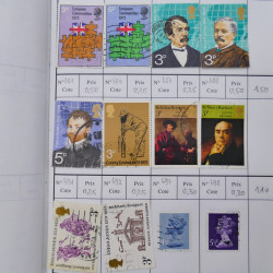 Lot de timbres de Grande Bretagne 1862-1996 oblitérés en 5 carnets à choix.