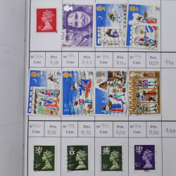 Lot de timbres de Grande Bretagne 1862-1996 oblitérés en 5 carnets à choix.