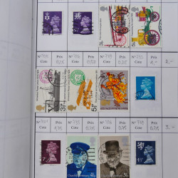 Lot de timbres de Grande Bretagne 1862-1996 oblitérés en 5 carnets à choix.