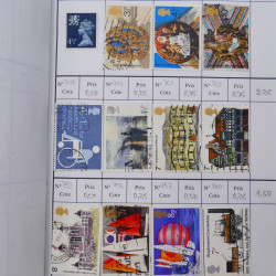 Lot de timbres de Grande Bretagne 1862-1996 oblitérés en 5 carnets à choix.