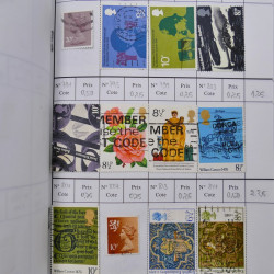 Lot de timbres de Grande Bretagne 1862-1996 oblitérés en 5 carnets à choix.