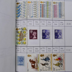 Lot de timbres de Grande Bretagne 1862-1996 oblitérés en 5 carnets à choix.
