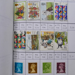 Lot de timbres de Grande Bretagne 1862-1996 oblitérés en 5 carnets à choix.