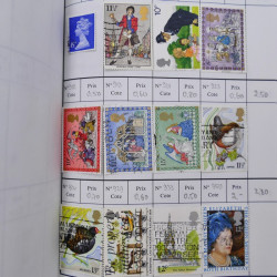 Lot de timbres de Grande Bretagne 1862-1996 oblitérés en 5 carnets à choix.