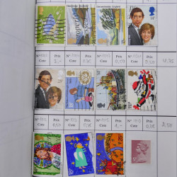 Lot de timbres de Grande Bretagne 1862-1996 oblitérés en 5 carnets à choix.