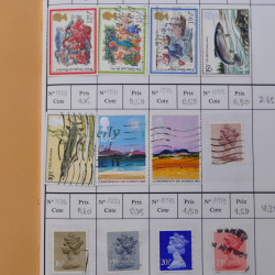 Lot de timbres de Grande Bretagne 1862-1996 oblitérés en 5 carnets à choix.