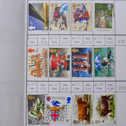 Lot de timbres de Grande Bretagne 1862-1996 oblitérés en 5 carnets à choix.