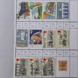Lot de timbres de Grande Bretagne 1862-1996 oblitérés en 5 carnets à choix.