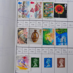 Lot de timbres de Grande Bretagne 1862-1996 oblitérés en 5 carnets à choix.