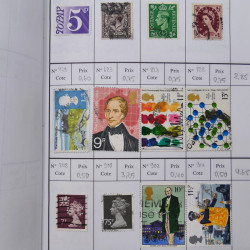 Lot de timbres de Grande Bretagne 1862-1996 oblitérés en 5 carnets à choix.