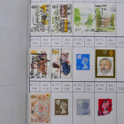 Lot de timbres de Grande Bretagne 1862-1996 oblitérés en 5 carnets à choix.