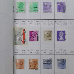 Lot de timbres de Grande Bretagne 1862-1996 oblitérés en 5 carnets à choix.