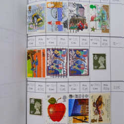 Lot de timbres de Grande Bretagne 1862-1996 oblitérés en 5 carnets à choix.