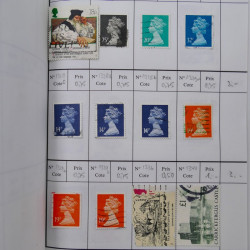 Lot de timbres de Grande Bretagne 1862-1996 oblitérés en 5 carnets à choix.