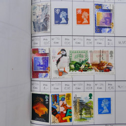 Lot de timbres de Grande Bretagne 1862-1996 oblitérés en 5 carnets à choix.