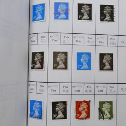 Lot de timbres de Grande Bretagne 1862-1996 oblitérés en 5 carnets à choix.