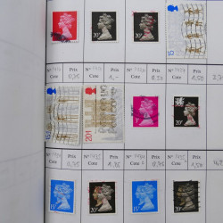 Lot de timbres de Grande Bretagne 1862-1996 oblitérés en 5 carnets à choix.