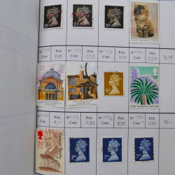 Lot de timbres de Grande Bretagne 1862-1996 oblitérés en 5 carnets à choix.