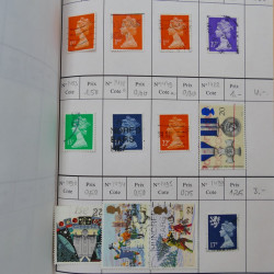 Lot de timbres de Grande Bretagne 1862-1996 oblitérés en 5 carnets à choix.