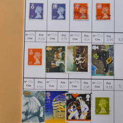Lot de timbres de Grande Bretagne 1862-1996 oblitérés en 5 carnets à choix.