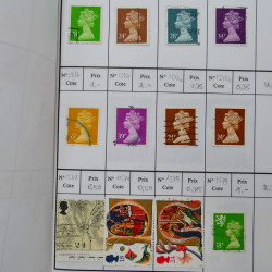 Lot de timbres de Grande Bretagne 1862-1996 oblitérés en 5 carnets à choix.