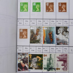 Lot de timbres de Grande Bretagne 1862-1996 oblitérés en 5 carnets à choix.