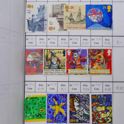 Lot de timbres de Grande Bretagne 1862-1996 oblitérés en 5 carnets à choix.