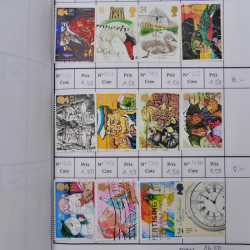 Lot de timbres de Grande Bretagne 1862-1996 oblitérés en 5 carnets à choix.
