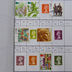 Lot de timbres de Grande Bretagne 1862-1996 oblitérés en 5 carnets à choix.