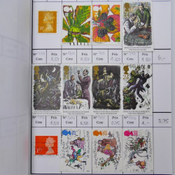 Lot de timbres de Grande Bretagne 1862-1996 oblitérés en 5 carnets à choix.