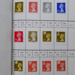 Lot de timbres de Grande Bretagne 1862-1996 oblitérés en 5 carnets à choix.