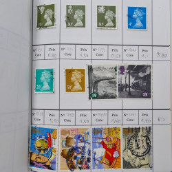 Lot de timbres de Grande Bretagne 1862-1996 oblitérés en 5 carnets à choix.