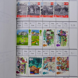 Lot de timbres de Grande Bretagne 1862-1996 oblitérés en 5 carnets à choix.