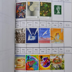 Lot de timbres de Grande Bretagne 1862-1996 oblitérés en 5 carnets à choix.