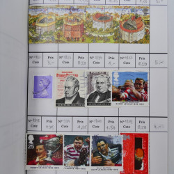 Lot de timbres de Grande Bretagne 1862-1996 oblitérés en 5 carnets à choix.