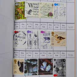 Lot de timbres de Grande Bretagne 1862-1996 oblitérés en 5 carnets à choix.