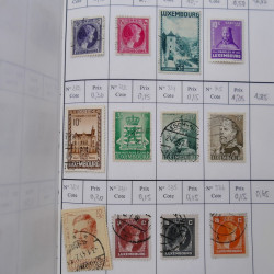 Lot de timbres de Luxembourg 1880-1997 neufs et oblitérés en 3 carnets à choix.