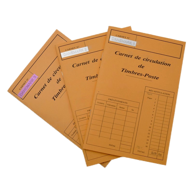 Lot de timbres de Danemark 1864-1997 oblitérés en 3 carnet à choix.