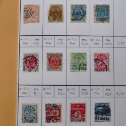 Lot de timbres de Danemark 1864-1997 oblitérés en 3 carnet à choix.