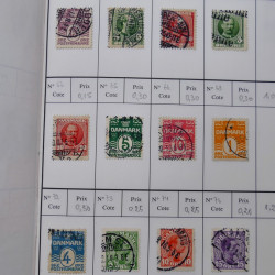 Lot de timbres de Danemark 1864-1997 oblitérés en 3 carnet à choix.