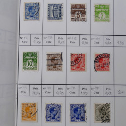 Lot de timbres de Danemark 1864-1997 oblitérés en 3 carnet à choix.