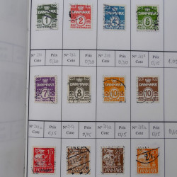 Lot de timbres de Danemark 1864-1997 oblitérés en 3 carnet à choix.