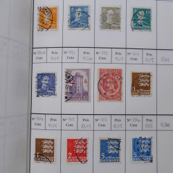 Lot de timbres de Danemark 1864-1997 oblitérés en 3 carnet à choix.
