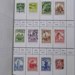 Lot de timbres de Danemark 1864-1997 oblitérés en 3 carnet à choix.
