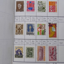 Lot de timbres de Danemark 1864-1997 oblitérés en 3 carnet à choix.