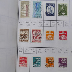 Lot de timbres de Danemark 1864-1997 oblitérés en 3 carnet à choix.